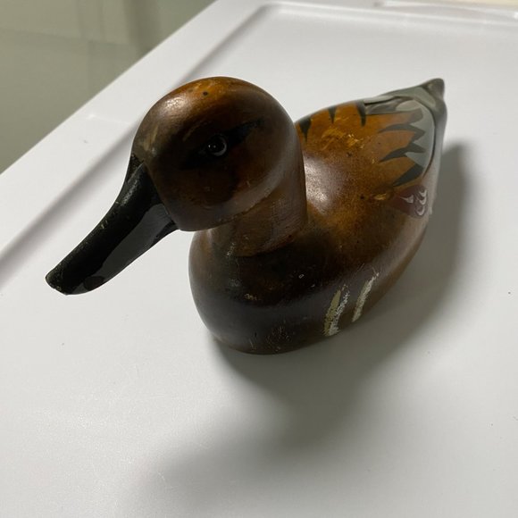 Beautiful Vintage Wooden Duck Decoy Hand Carved‎ Unsigned 10" - Picture 8 of 12